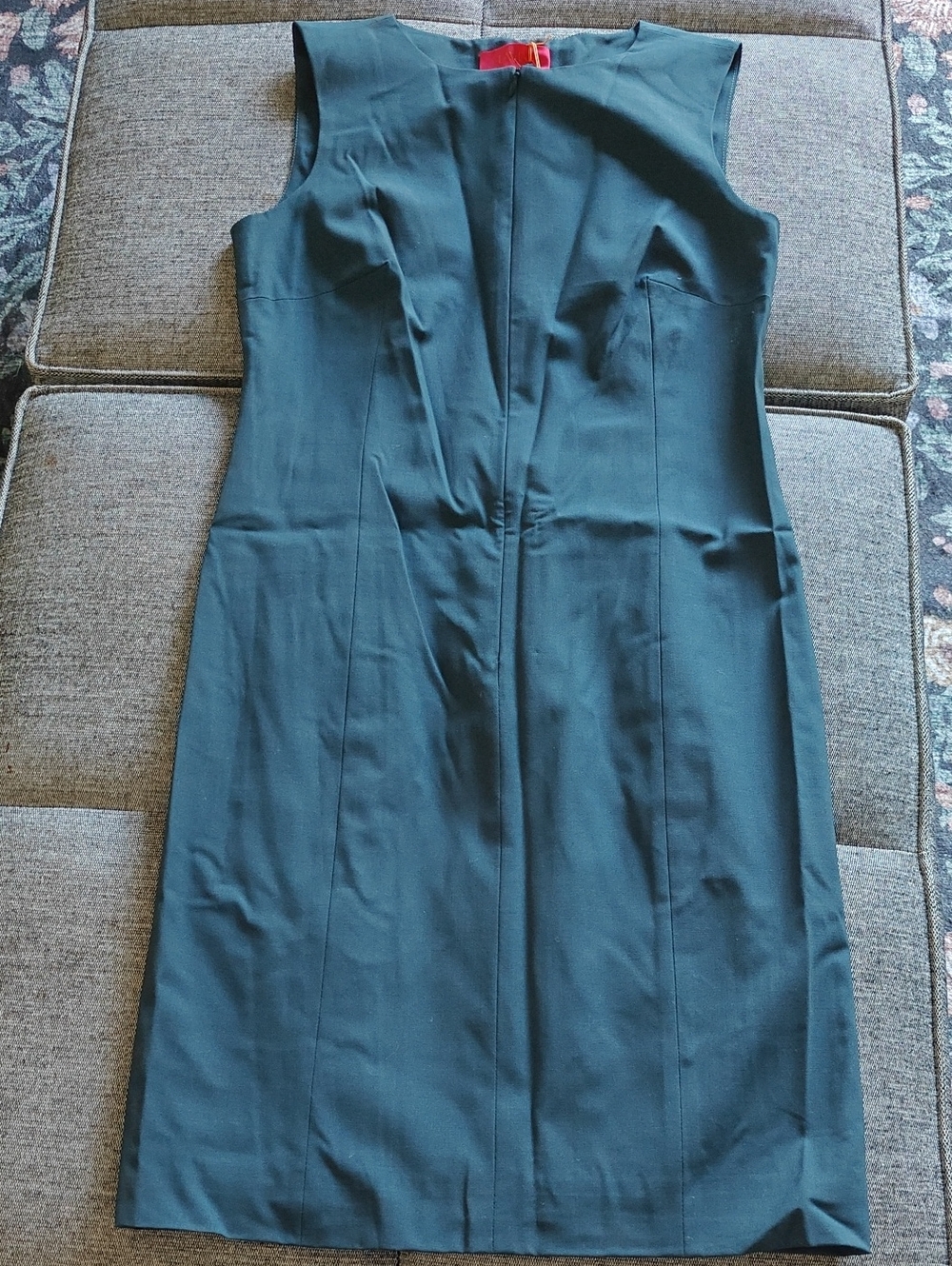 Sleeveless Midi Sheath Dress in Deep Teal